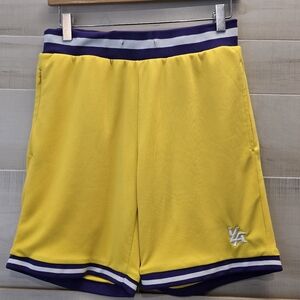 {S} YoungLA x LA Lakers Purple Yellow Shorts